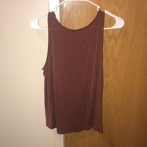 swoop open back tank top